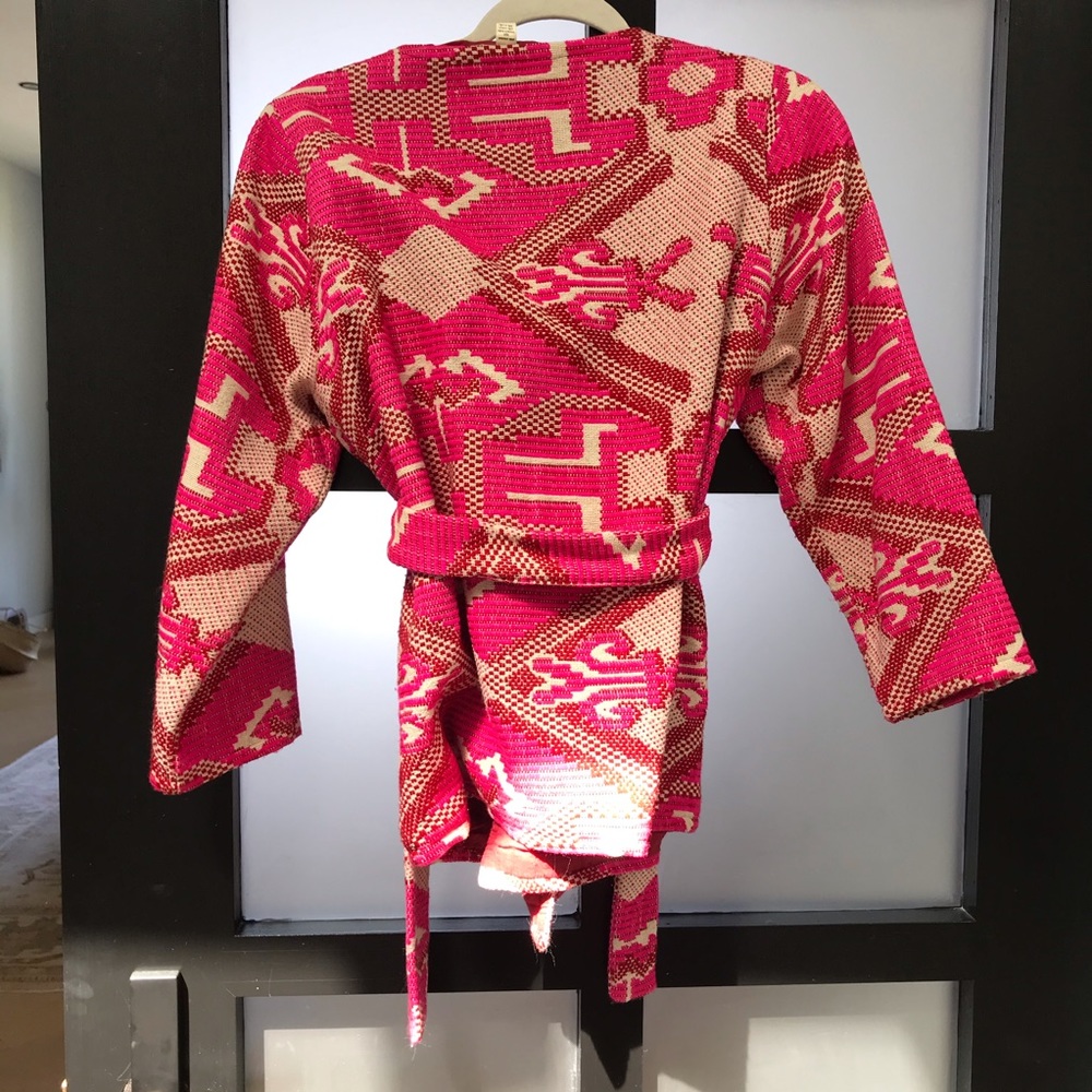 Ethnic Pattern Wrap Jacket - image 4